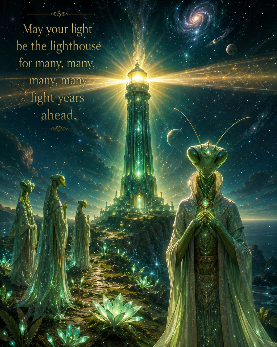 Arcturian & Pleiadian Council of Seven • Mantis Beings • Erica, Sassani Representative. Guidance from Our Galactic Family